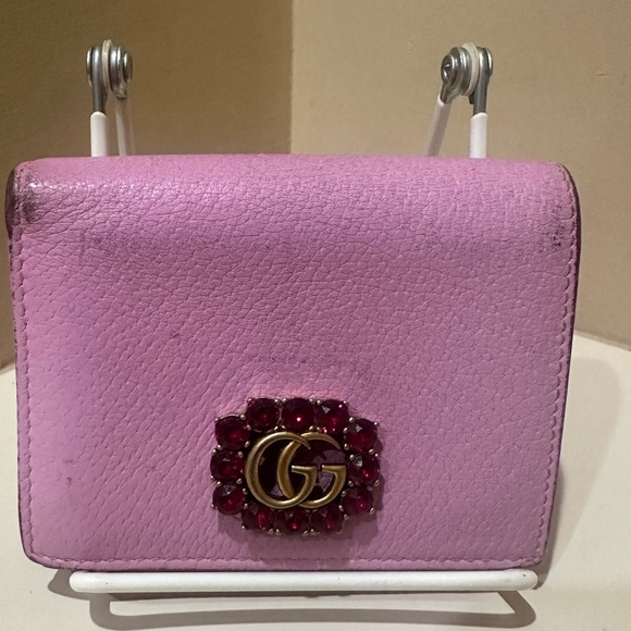 Gucci Marmont Bejeweled Bifold Wallet - Picture 1 of 13